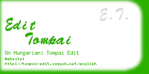 edit tompai business card